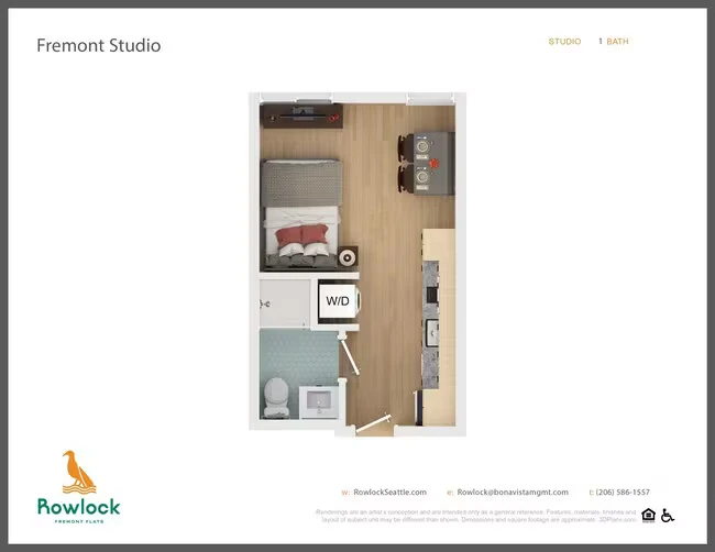 Fremont Studio 313 floor plan